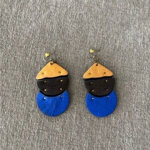 Noonday Collection Leather Statement Earrings